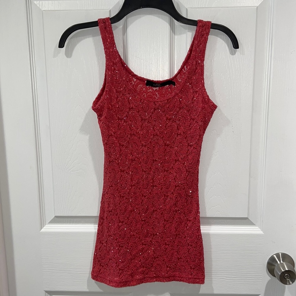BKE sparkly pink tank top from Buckle! Size small